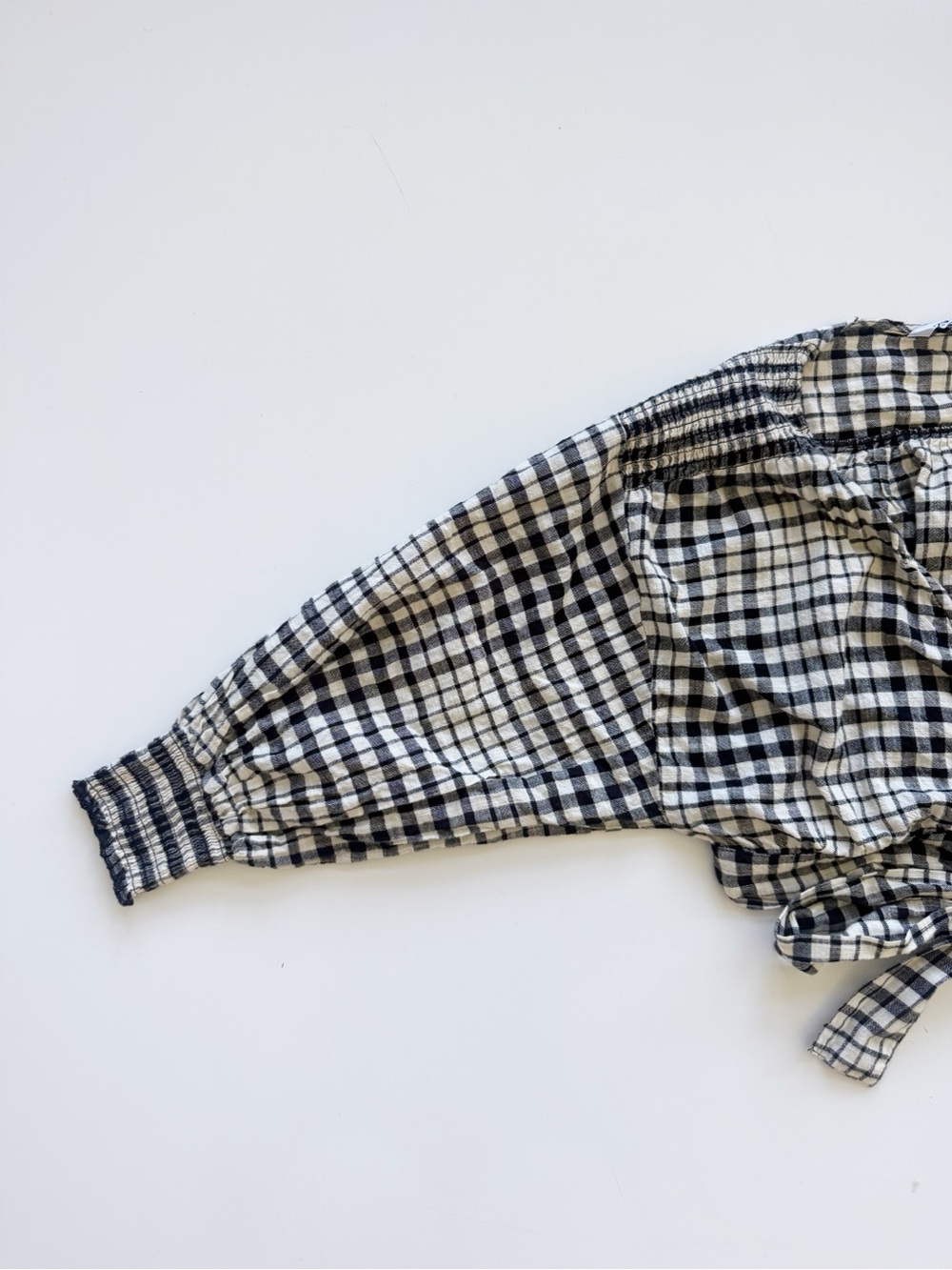 Zara Black and White Gingham High-Waist Shorts - Picture 4 of 10